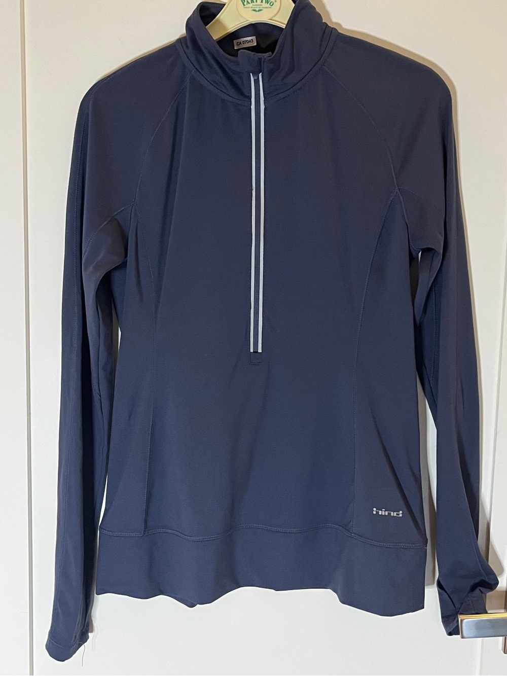Blue Half-Zip Light Weight Long Sleeve Athletic Shirt. Women's Size Small.